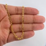 Cadena Figaro 6.5gr / 60cm / 2.93mm Oro Amarillo +1 18K $