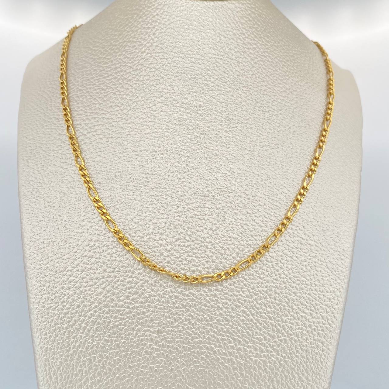 Cadena Figaro 6.5gr / 60cm / 2.93mm Oro Amarillo +1 18K $
