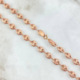 Cadena GC 13.15gr / 70cm / 6.1mm Curvas Rayadas Oro Rosa 18K ©