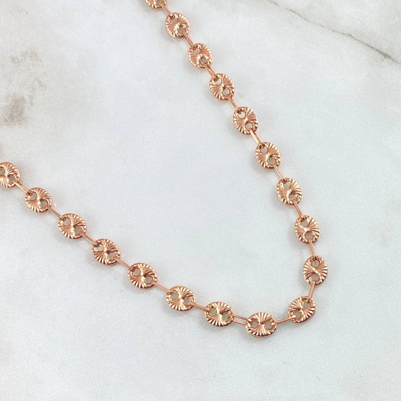 Cadena GC 10.65gr / 60cm / 5.5mm Diamantada Oro Rosa 18K ©