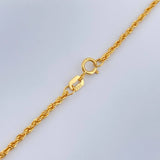 Cadena Lazo 0.8gr / 40cm / 2mm Oro Amarillo +3 18K $