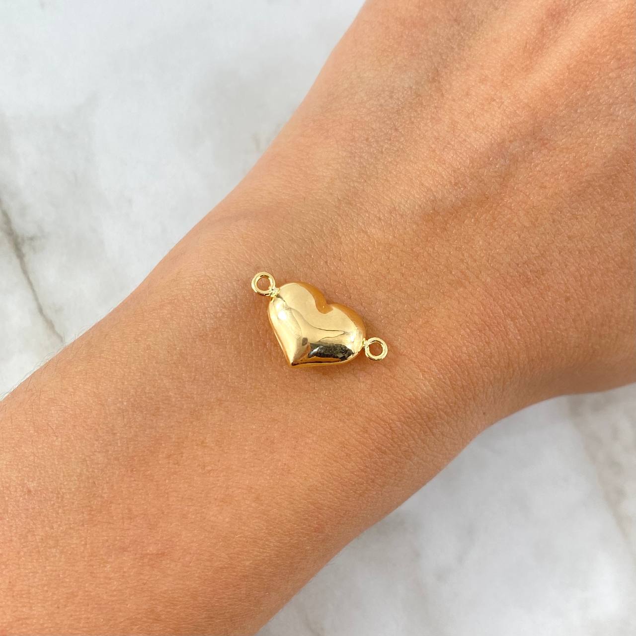 Herraje Corazón 0.8gr / 1.9cm / Troquelado Oro Amarillo 18K