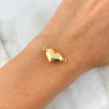 Herraje Corazón 0.8gr / 1.9cm / Troquelado Oro Amarillo 18K