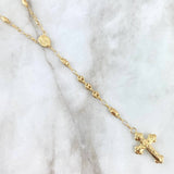 Rosario Rustico GC 9.15gr / 60cm / 4mm Virgen Milagrosa Oro Amarillo