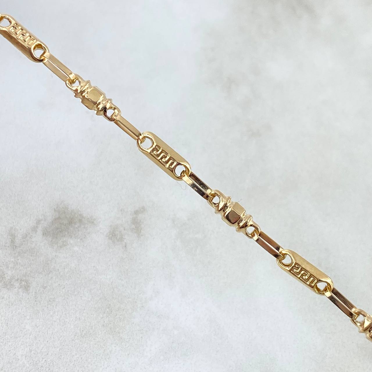 Pulso Rustico Tribal 4.3gr / 25.5cm / 4mm Oro Amarillo *