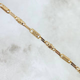 Pulso Rustico Tribal 3.75gr / 21cm / 4mm Oro Amarillo ©