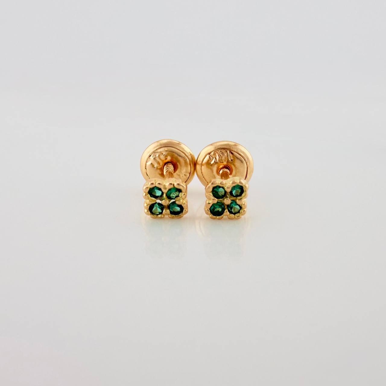 Topos Trebol 0.65gr / 4mm Oro Amarillo 18K &