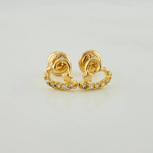 Topos Corazon Estrella 0.9gr / 8mm Oro Amarillo 18K
