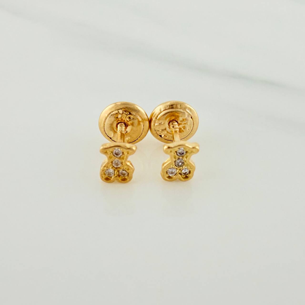 Topos Oso TS 0.65gr / Circones Blancos Oro Amarillo $
