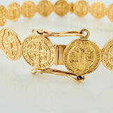 Pulso Aro San Benito 11.45gr / 16.9cm / 8.4mm Oro Amarillo 18K