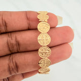 Pulso Aro San Benito 11.45gr / 16.9cm / 8.4mm Oro Amarillo 18K