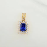 Dije Halo Cuadrado 4.25gr / 2cm / Oro Amarillo 18K &