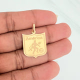 Dije Escudo America De Cali 1.4gr / 2.5cm / Oro Amarillo 18K %