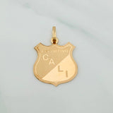 Dije Escudo Deportivo Cali 1.45gr / 2.5cm / Oro Amarillo 18K &