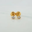 Topos Bisel 0.5gr / Circon Blanco Oro Amarillo &