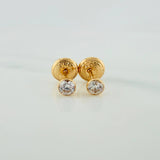 Topos Bisel 0.5gr / Circon Blanco Oro Amarillo &