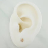 Topos Bisel 0.5gr / Circon Blanco Oro Amarillo &