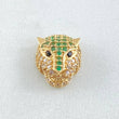 Herraje Cabeza Pantera 1.9gr / 1.2cm / Oro Amarillo 18K