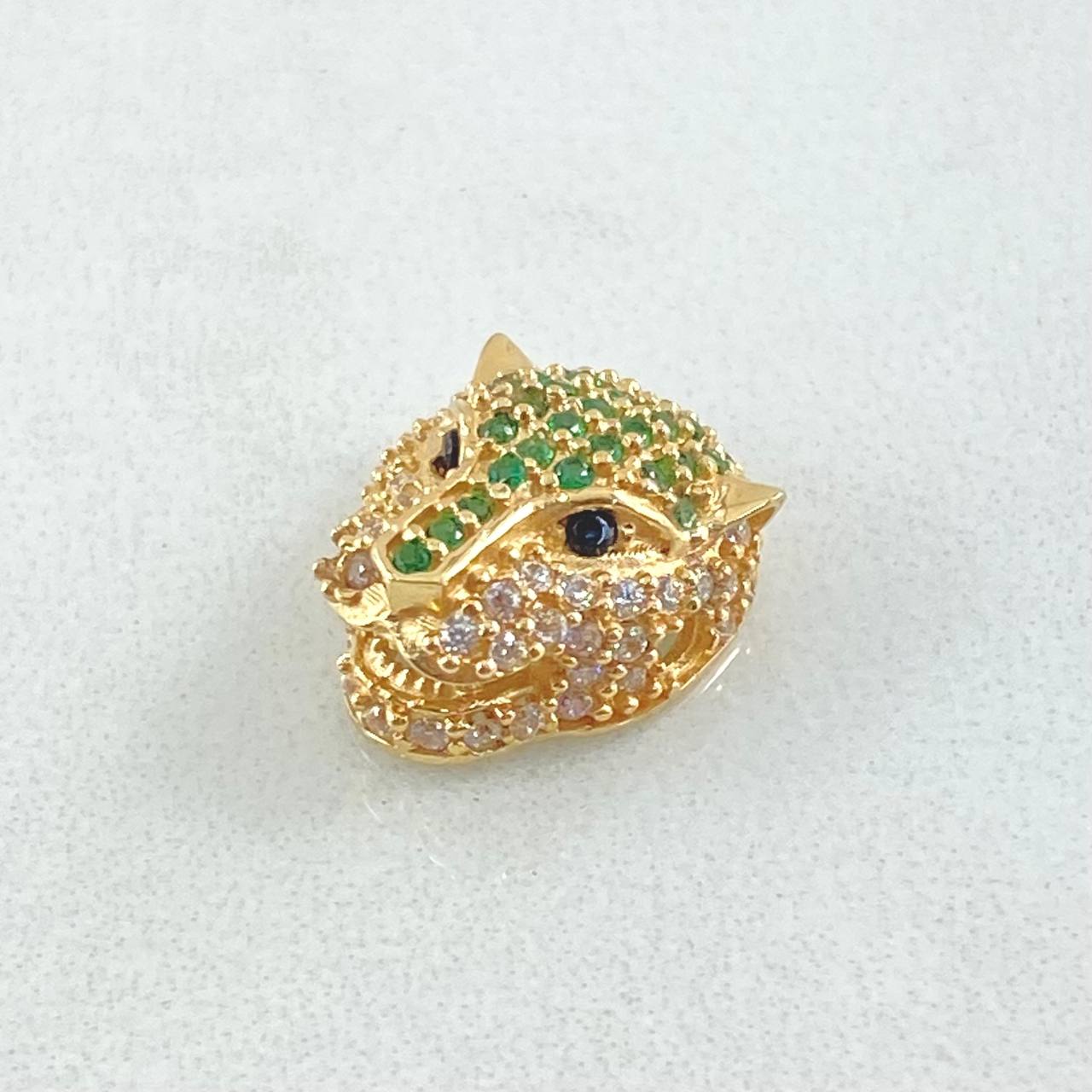Herraje Cabeza Pantera 1.9gr / 1.2cm / Oro Amarillo 18K