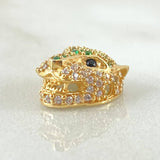 Herraje Cabeza Pantera 2.2gr / 1.3cm / Oro Amarillo 18K