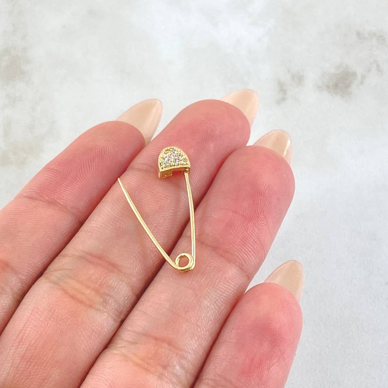 Herraje Gancho Nodriza 0.9gr / 2.3cm / Oro Amarillo 18K ©
