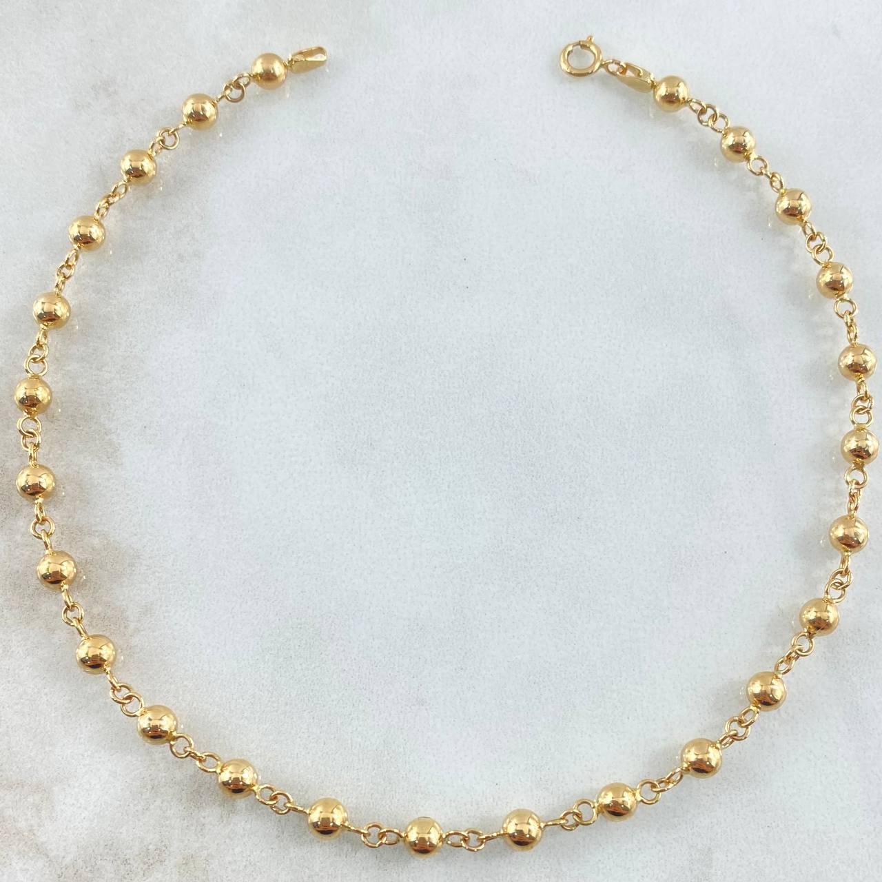 Tobillera Tipo Militar 4gr / 25cm / Oro Amarillo 18K ©