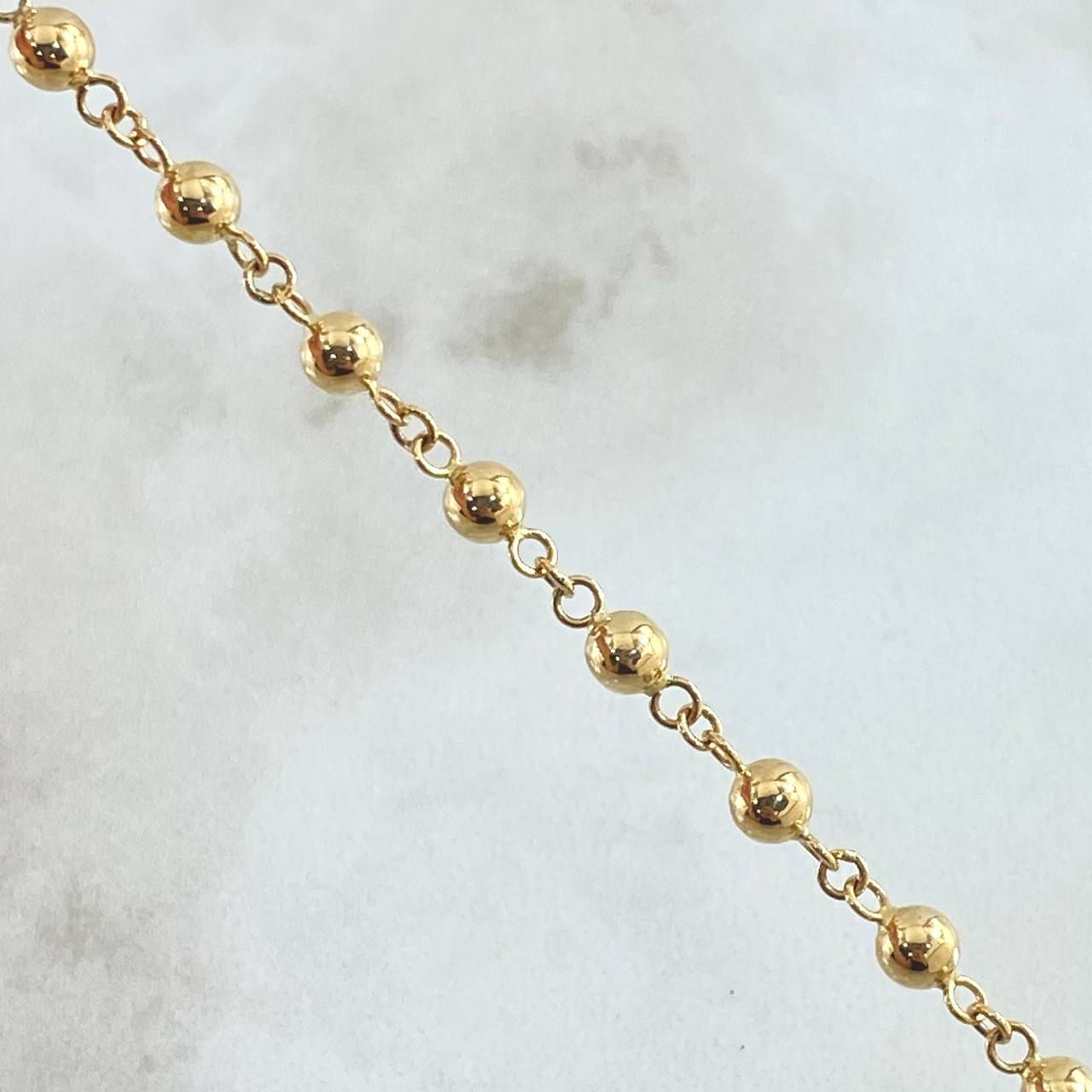 Tobillera Tipo Militar 4gr / 25cm / Oro Amarillo 18K ©