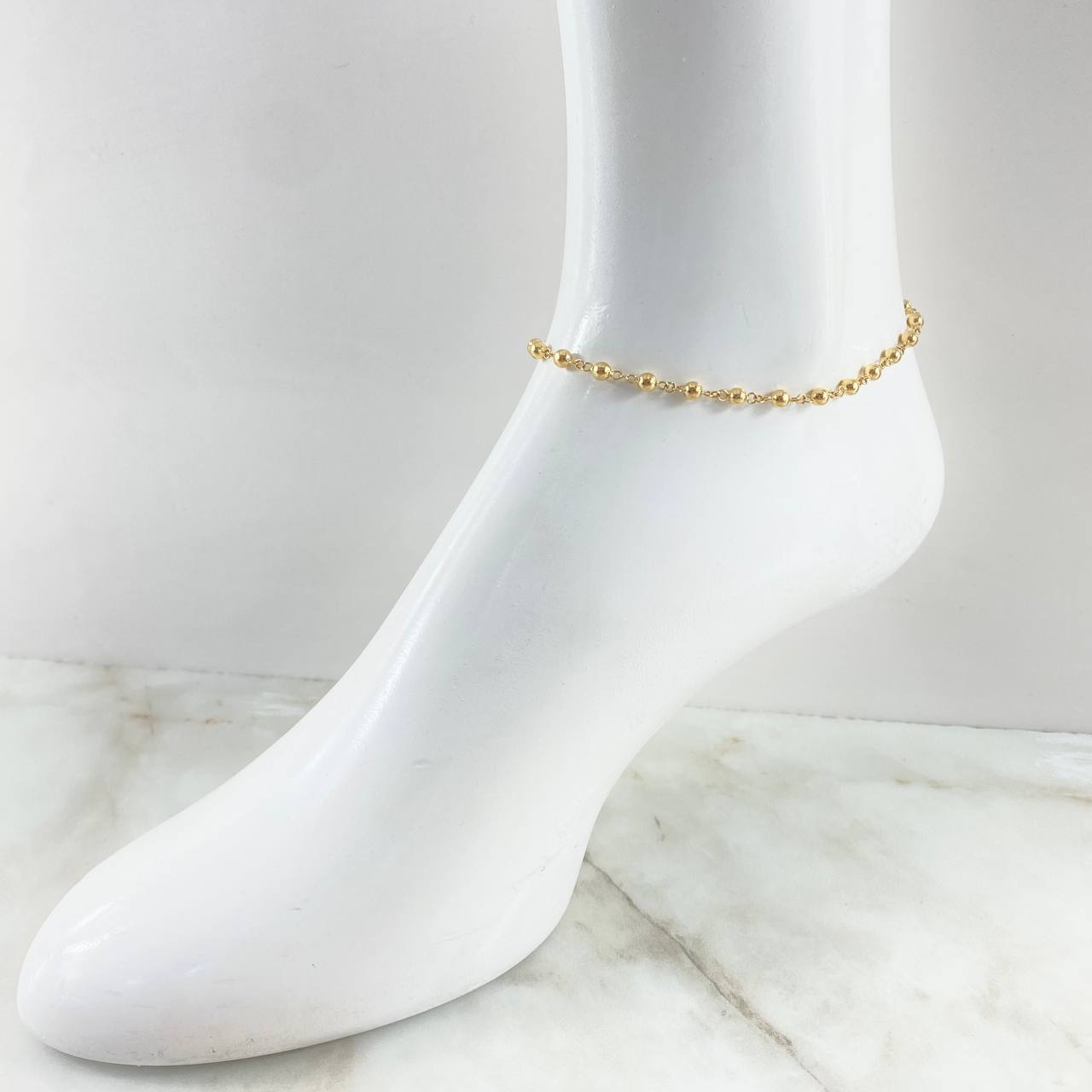 Tobillera Tipo Militar 4gr / 25cm / Oro Amarillo 18K ©