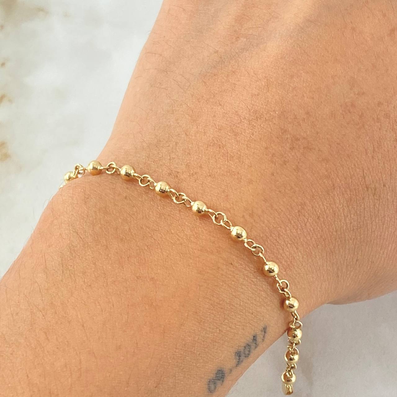 Pulso Tipo Militar 2.7gr / 20cm / Oro Amarillo 18K ©