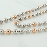Cadena Militar 29.75 g / 59.5 cm / 5 mm Dos Oros Blanco Rosa 18K