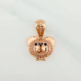 Dije Rostro Oso 3.1 g / 2.1 cm Oro Rosa 18K