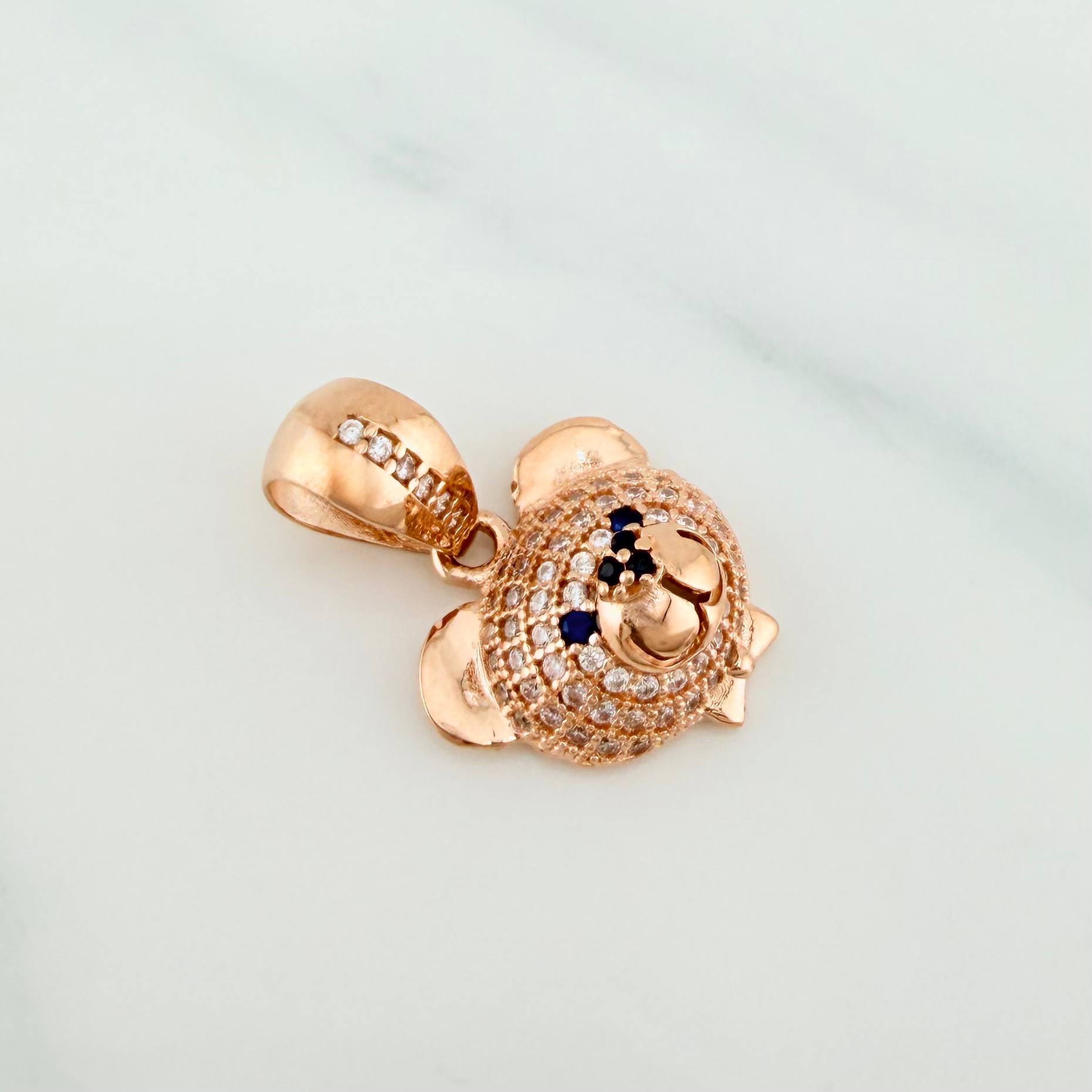 Dije Rostro Oso 3.1 g / 2.1 cm Oro Rosa 18K