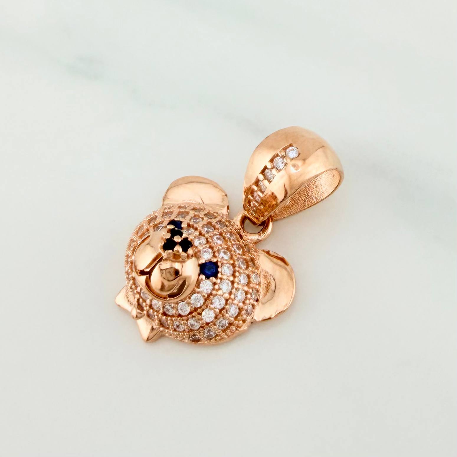 Dije Rostro Oso 3.1 g / 2.1 cm Oro Rosa 18K