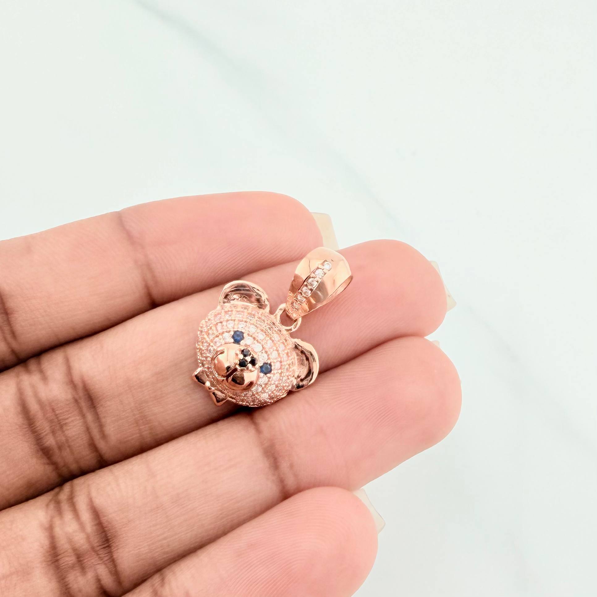 Dije Rostro Oso 3.1 g / 2.1 cm Oro Rosa 18K