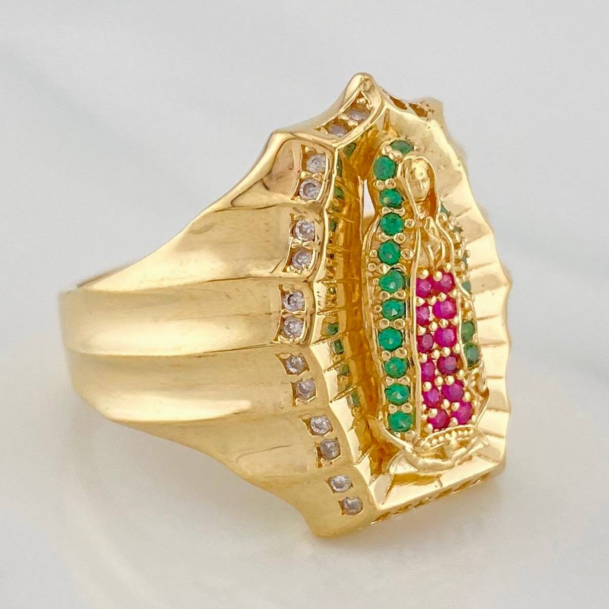 Anillo Virgen Guadalupe 8.05 g / T7 Oro Amarillo 18K
