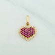 Dije Corazón Tupido 1.65 g / 1.8 cm Oro Amarillo 18K
