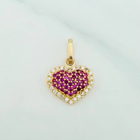 Dije Corazón Tupido 1.65 g / 1.8 cm Oro Amarillo 18K