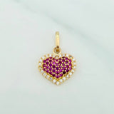 Dije Corazón Tupido 1.6 g / 1.8 cm Oro Amarillo 18K