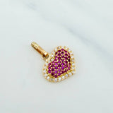 Dije Corazón Tupido 1.6 g / 1.8 cm Oro Amarillo 18K