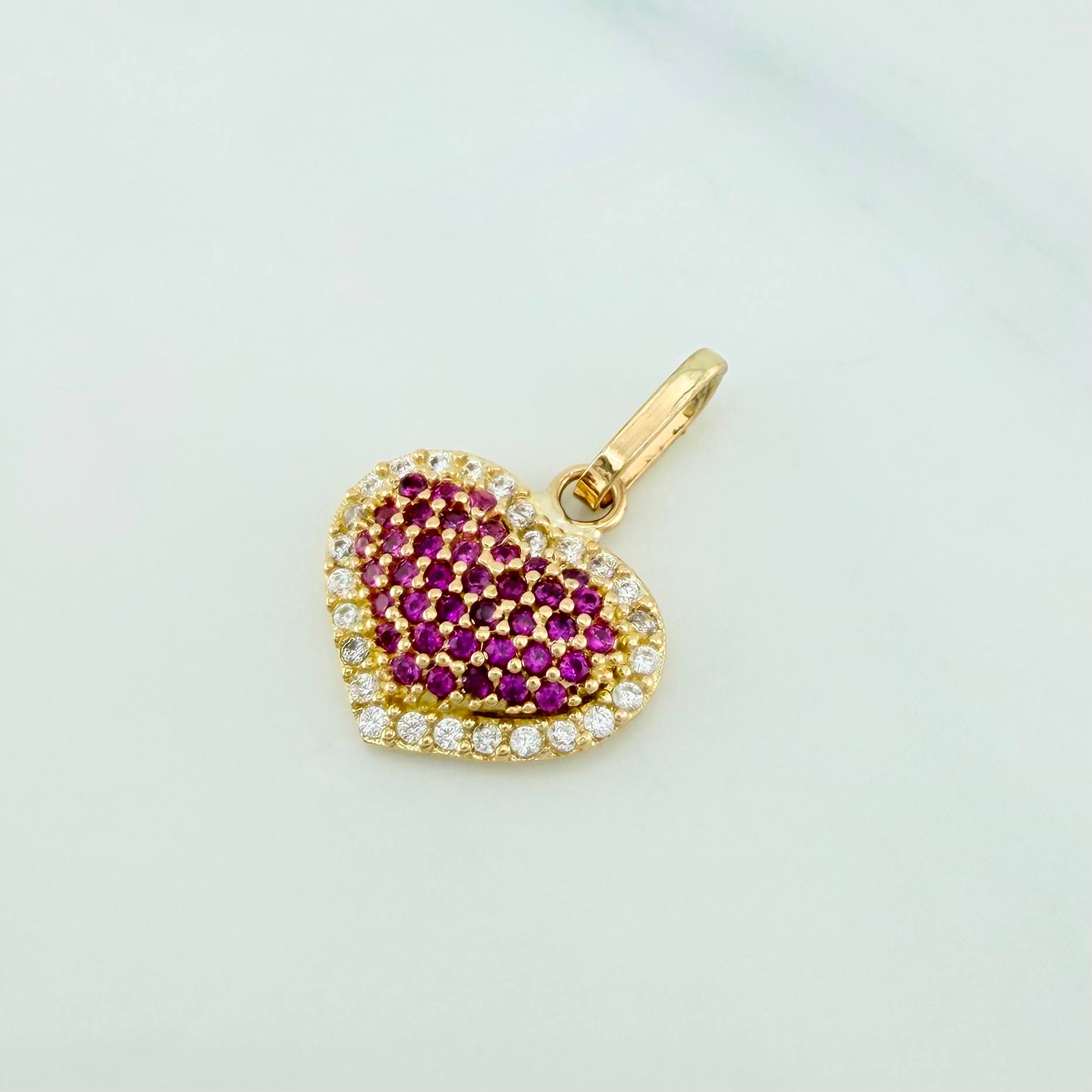 Dije Corazón Tupido 1.65 g / 1.8 cm Oro Amarillo 18K