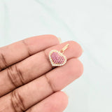 Dije Corazón Tupido 1.65 g / 1.8 cm Oro Amarillo 18K