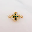Herraje Trebol Doble 1.5 g / 1.8 cm Oro Amarillo 18K