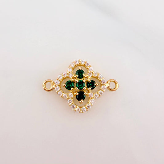 Herraje Trebol Doble 1.45 g / 1.7 cm Oro Amarillo 18K