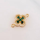 Herraje Trebol Doble 1.5 g / 1.8 cm Oro Amarillo 18K