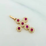 Dije Cruz Tupida 1.5 g / 2.5 cm Oro Amarillo 18K