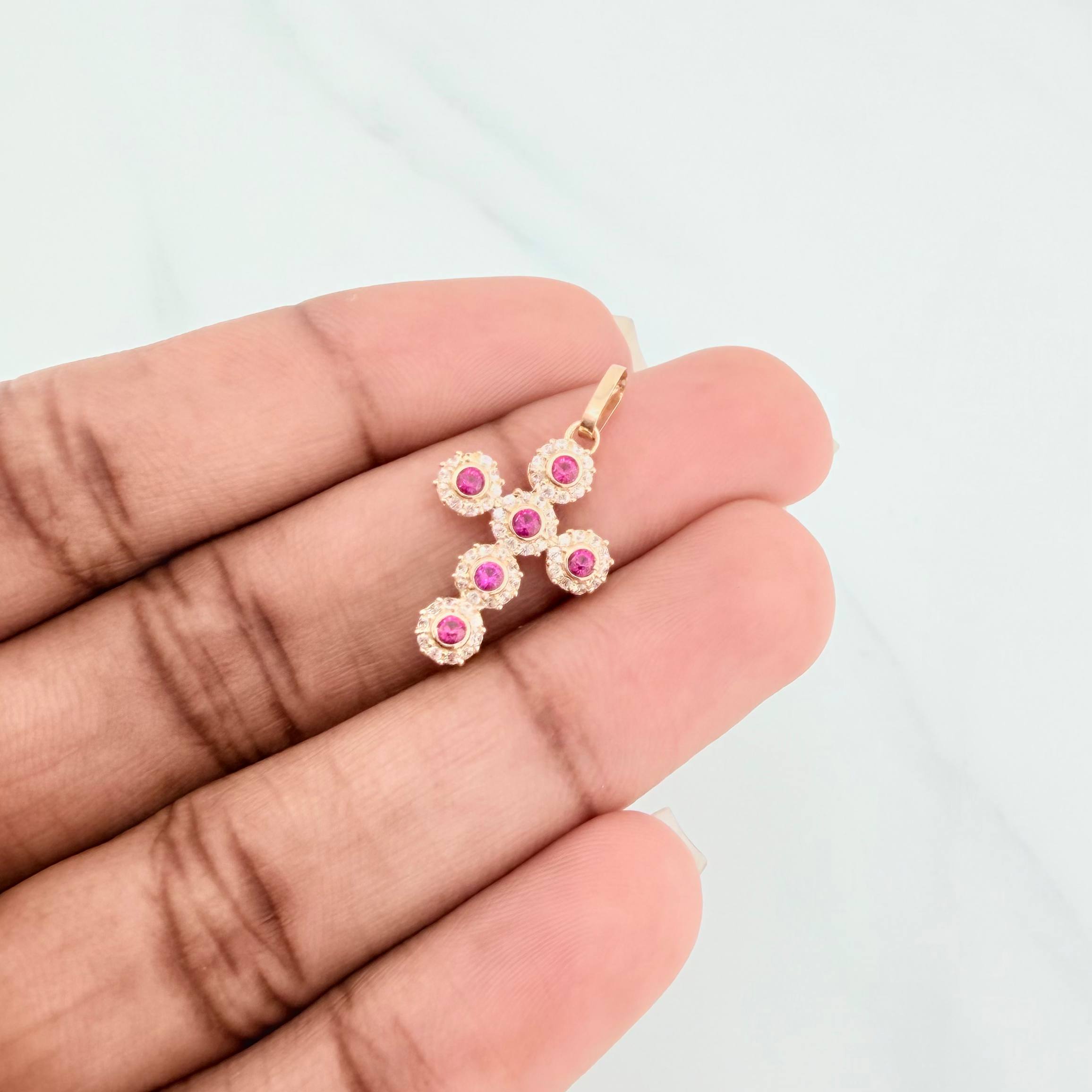 Dije Cruz Tupida 1.5 g / 2.5 cm Oro Amarillo 18K