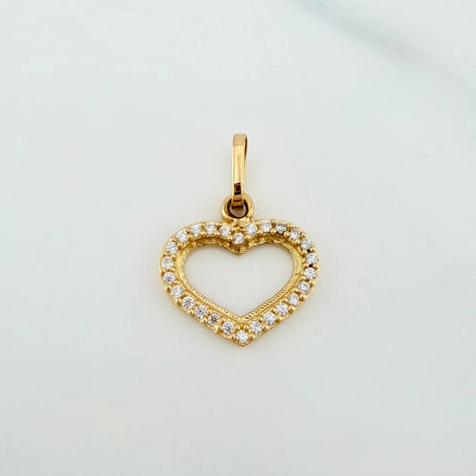 Dije Silueta Corazón 0.85 g / 1.7 cm Oro Amarillo 18K