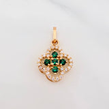 Dije Trebol Doble 1.45 g / 1.9 cm Oro Amarillo 18K