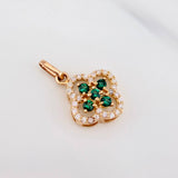 Dije Trebol Doble 1.45 g / 1.9 cm Oro Amarillo 18K