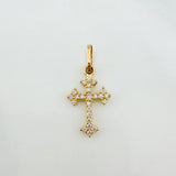 Dije Cruz Gótica 0.75 g / 2.2 cm Oro Amarillo 18K